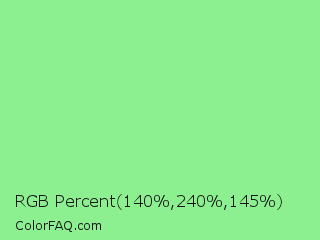 RGB Percent 55%,94%,57% Color Image