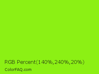 RGB Percent 55%,94%,8% Color Image