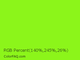 RGB Percent 55%,96%,10% Color Image