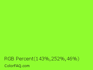 RGB Percent 56%,99%,18% Color Image