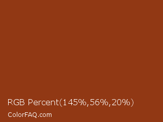 RGB Percent 57%,22%,8% Color Image