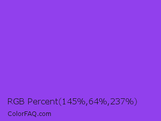 RGB Percent 57%,25%,93% Color Image