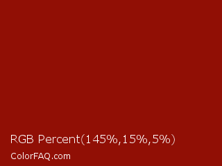 RGB Percent 57%,6%,2% Color Image