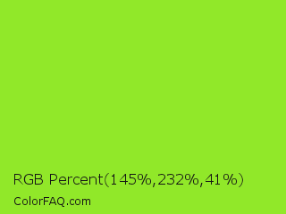 RGB Percent 57%,91%,16% Color Image