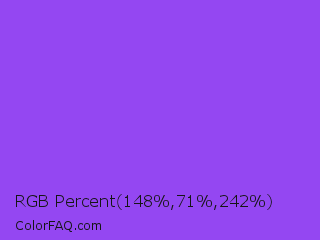 RGB Percent 58%,28%,95% Color Image