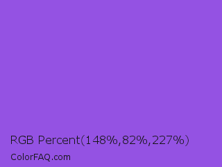 RGB Percent 58%,32%,89% Color Image