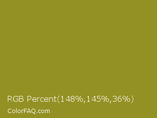 RGB Percent 58%,57%,14% Color Image
