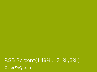 RGB Percent 58%,67%,1% Color Image