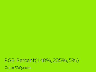 RGB Percent 58%,92%,2% Color Image