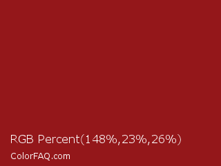RGB Percent 58%,9%,10% Color Image