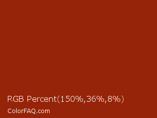 RGB Percent 59%,14%,3% Color Image