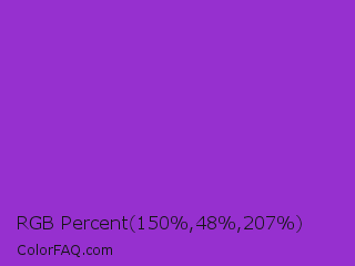 RGB Percent 59%,19%,81% Color Image