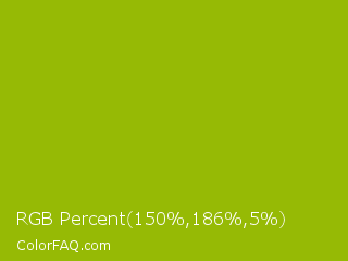 RGB Percent 59%,73%,2% Color Image