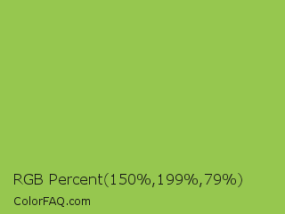 RGB Percent 59%,78%,31% Color Image