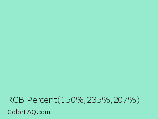 RGB Percent 59%,92%,81% Color Image