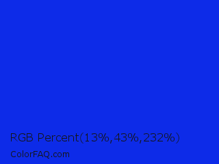 RGB Percent 5%,17%,91% Color Image