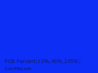 RGB Percent 5%,18%,96% Color Image