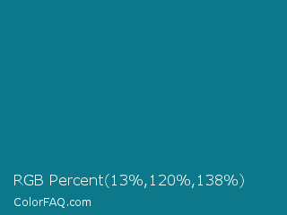 RGB Percent 5%,47%,54% Color Image
