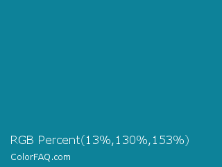 RGB Percent 5%,51%,60% Color Image