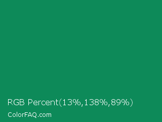 RGB Percent 5%,54%,35% Color Image