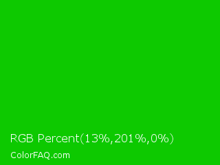 RGB Percent 5%,79%,0% Color Image