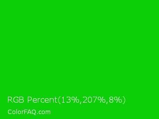 RGB Percent 5%,81%,3% Color Image