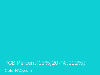 RGB Percent 5%,81%,83% Color Image