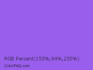 RGB Percent 60%,37%,92% Color Image