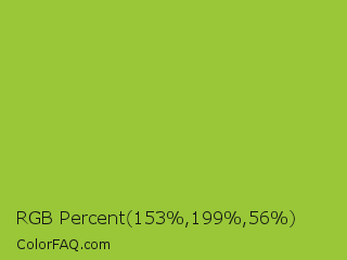 RGB Percent 60%,78%,22% Color Image