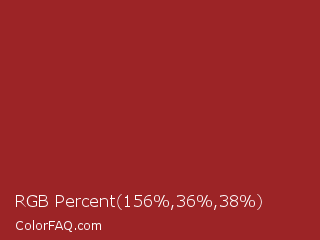 RGB Percent 61%,14%,15% Color Image