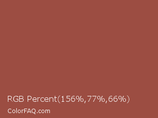 RGB Percent 61%,30%,26% Color Image