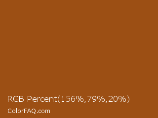 RGB Percent 61%,31%,8% Color Image