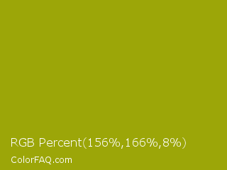 RGB Percent 61%,65%,3% Color Image