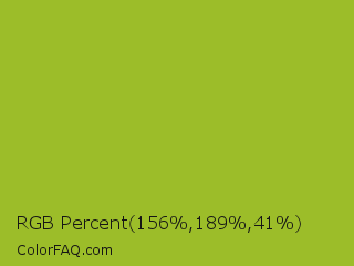 RGB Percent 61%,74%,16% Color Image