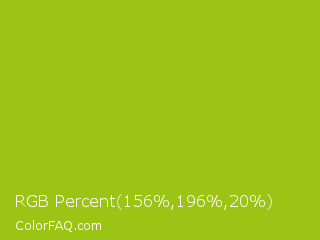 RGB Percent 61%,77%,8% Color Image