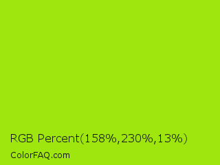 RGB Percent 62%,90%,5% Color Image