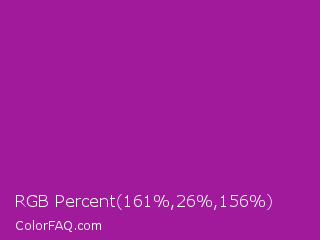 RGB Percent 63%,10%,61% Color Image