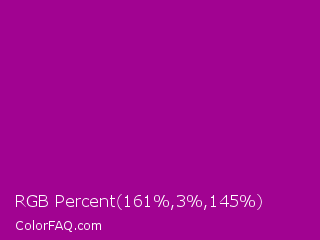 RGB Percent 63%,1%,57% Color Image