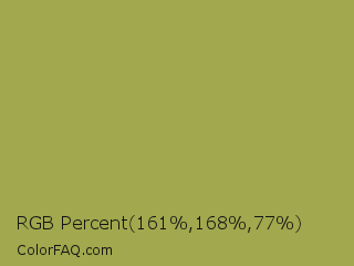 RGB Percent 63%,66%,30% Color Image