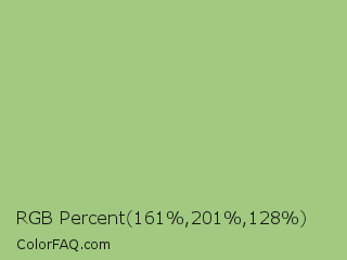 RGB Percent 63%,79%,50% Color Image