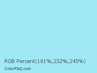 RGB Percent 63%,91%,96% Color Image