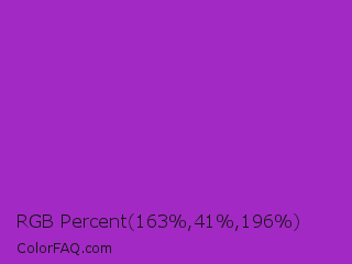 RGB Percent 64%,16%,77% Color Image