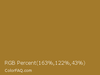 RGB Percent 64%,48%,17% Color Image