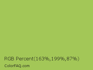 RGB Percent 64%,78%,34% Color Image