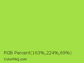 RGB Percent 64%,88%,27% Color Image