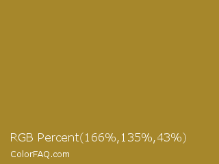 RGB Percent 65%,53%,17% Color Image