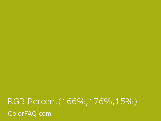 RGB Percent 65%,69%,6% Color Image