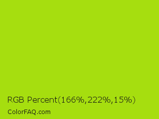 RGB Percent 65%,87%,6% Color Image