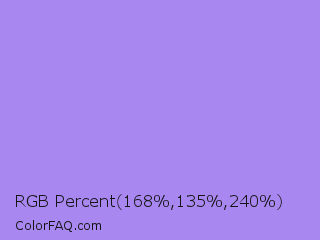 RGB Percent 66%,53%,94% Color Image
