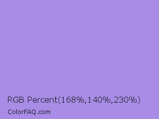 RGB Percent 66%,55%,90% Color Image